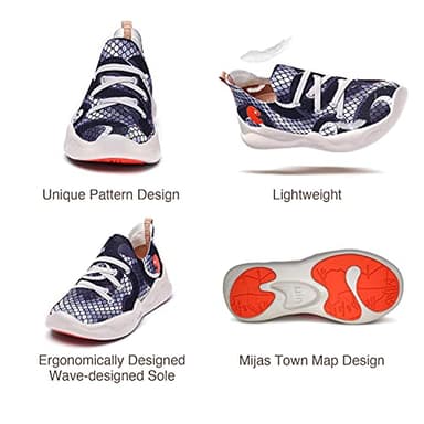 UIN Women's Fashion Sneakers Lightweight Walking Casual Slip Ons Comfortable Art Painted Athletic Travel Shoes Mijas Snake (8) - Image 7