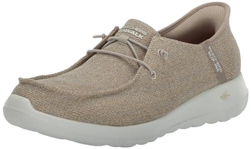 Skechers Women's Hands Free Slip-Ins Go Walk Joy Moc Toe Casual Shoe, Natural, 9 US - Image 1