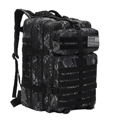 COSCOOA Tactical Military Backpack for Man, 50L Waterproof Army Pack Rucksack Hiking Laptop Backpack 3 Day Bug Out Bag, Includes Two Flags and Two Carabiner - Image 1