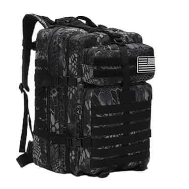 COSCOOA Tactical Military Backpack for Man, 50L Waterproof Army Pack Rucksack Hiking Laptop Backpack 3 Day Bug Out Bag, Includes Two Flags and Two Carabiner - Image 1