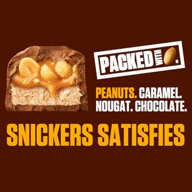 Snickers Milk Chocolate Candy Bars - Individually Wrapped Share Size Chocolate Bar, 3.29 oz, Pack of 24 Bulk Box - Image 4