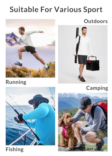 baleaf Men's UV SPF Hoodie Shirt UPF 50+ Sun Protection Long Sleeve T-Shirts Rash Guard Fishing Swimming Lightweight White Size XXXL - Image 5