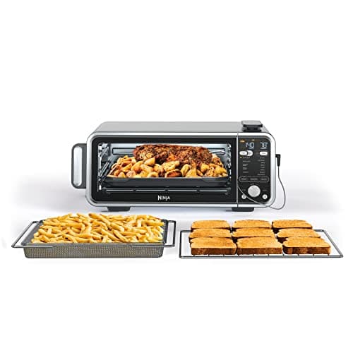 Ninja, Toaster Oven, Air Fryer, Thermometer, Toaster Oven Air Fryer Combo, Stainless Steel, Quick meals, Fries, Frozen Food, Air Fry, Dehydrate, Reheat, 13-in-1,Less Oil, Flip Away Oven, Foodi, SP351 - Image 1