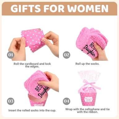 HAPPYPOP Mothers Day Gifts Socks - Daughter in Law Gifts, Daughter in Law Wedding Birthday Socks, Stocking Stuffers - Image 4