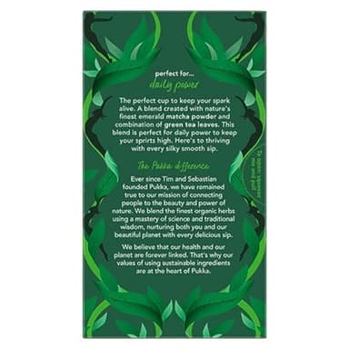 Pukka Supreme Matcha Green Organic Herbal Tea, Energizing Infusion With Matcha Powder, Ideal For Daily Vitality, Caffeine Free, 80 Total Tea Bags (20ct - Pack of 4) - Image 5