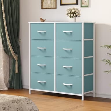 YITAHOME Fabric Dresser for Bedroom, Tall Storage 8 Drawers, Black Dresser & Chest of Drawers, Storage Drawer Organizer for Closet, Bedroom, Living Room - Image 4