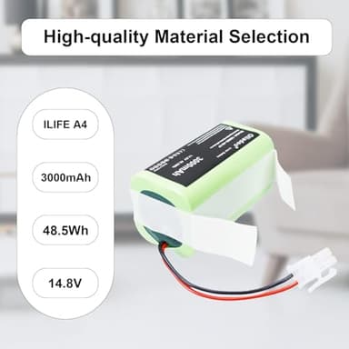 for ILIFE A4S Battery Replacement - Compatible with ILIFE A4, A4s, A4s Pro, A6, A7, A9, A10, V7, V7s, V7s Plus, W400, W400s, W450 Robot Vacuum Cleaner Lithium Ion Rechargeble Battery14.8V/14.4V - Image 2