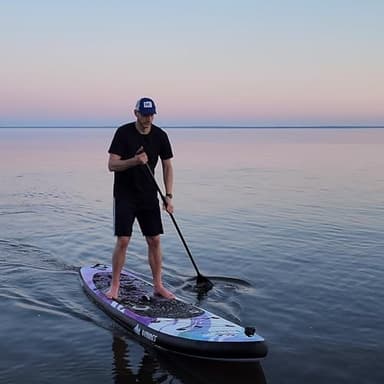 AISUNSS Inflatable Paddle Board for Adult, Paddle Board for All Skill Levels, Wide SUP Board with Primium Accessories Include SUP Carry Bag, Hand Pump, 10L Waterproof Bag and Adj Paddle - Image 5