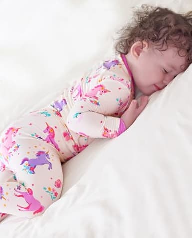 babee Reshinee Bamboo Viscose Toddler Girls Kids Pajamas Sunny Sprouts Pjs Long Sleeve Snug fit 3-4T 2pcs Soft Jammies - Image 8