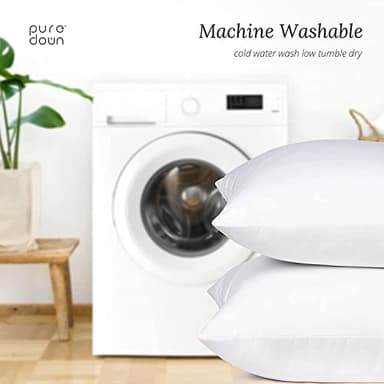 puredown® 30 x 30 Feather Down Throw Pillow Insert, 1 Pack Euro Pillow for Decorative Bed Cushion Couch Sofa - Image 5