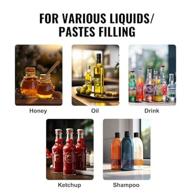 VEVOR Manual Paste Liquid Filling Machine, 5-100ml Adjustable Bottle Filling Machine, Stainless Steel Liquid Filler with 11.5L Hopper for Milk Water Juice Shampoo Honey - Image 6