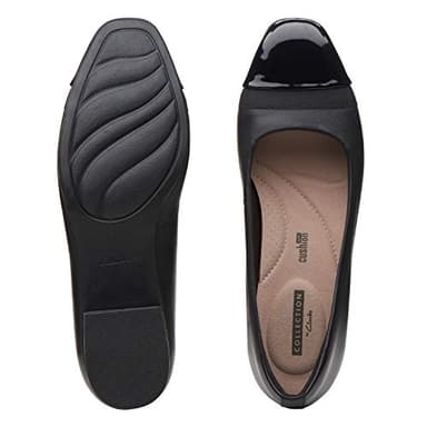 Clarks womens Juliet Monte Pump, Black Leather/Synthetic, 8.5 Wide US - Image 8