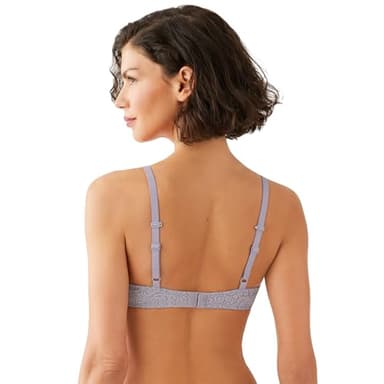 Wacoal Women's Halo Lace Unlined Mid Coverage Underwire Bra, 851205, Twilight Gray, 34G - Image 3