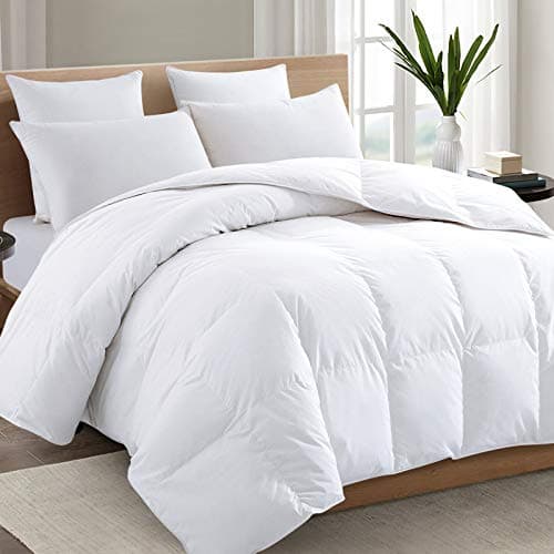 TEXARTIST Premium 2100 Series King Comforter All Season Breathable White Comforter Soft 4D Spiral Fiber Quilted Down Alternative Duvet Insert with Corner Tabs Luxury Hotel Style (90"x102") - Image 1