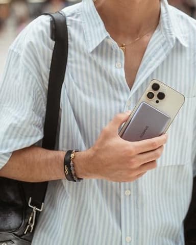 Baseus Picogo Power Bank, 0.3" Ultra Slim 5000mAh MagSafe Portable Charger, Card-Size Magnetic Battery Pack with USB-C Braided Cable, Alloy Wireless Charger for iPhone 17 Pro Max/17 Air/16/15/14/13/12 - Image 9