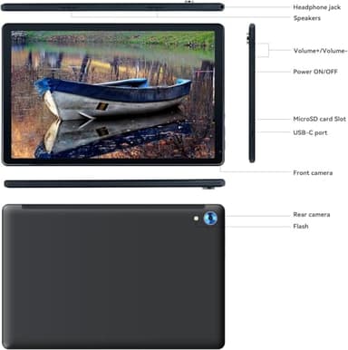 Jeazans Android Tablet, 10.1 inch Tablets with 1280 * 800 IPS HD Touchscreen, Octa-Core Processor, 10(4+6) GB RAM 128GB ROM, 1TB TF Card Expandable, 5G/2.4G WiFi, BT 5.0,Dual Camera, 2025 US Version - Image 7