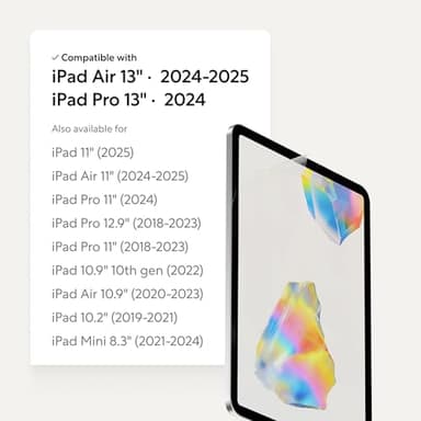 Paperlike 3 Screen Protector (2x) for iPad Air 13” (2024/25) & iPad Pro 13” (2024) – True Paper-Feel, Bubble-Free Install (Butterfly), Protects Pencil Tip - Image 2