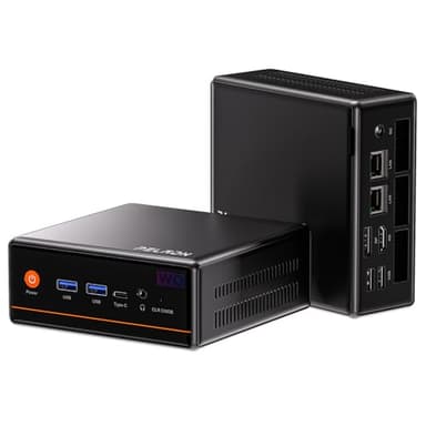 PELADN WO4 Mini Gaming PC - AMD Ryzen 5 5600H(Upgraded 5700U) Mini Computers 16GB Dual Channel RAM 512GB PCIe3.0 SSD, Mini Desktop Computer with Dual NIC LAN 2.5Gbe, WiFi6, BT5.2, Type-C - Image 1