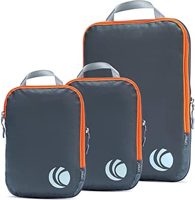 Cipway Compression Packing Cubes Set, Ultralight Expandable Travel Packing Organizers for Carry on Luggage (Grey 3pcs) - Image 1