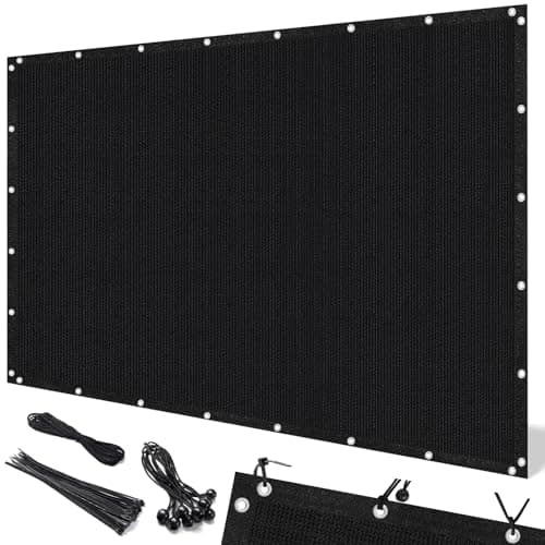 Artpuch Pergola Shade Cover with Grommets 6x8 FT 90% UV Block Outdoor Sun Shade Cloth Privacy Screen for Patio (Customized Available) Black - Image 1