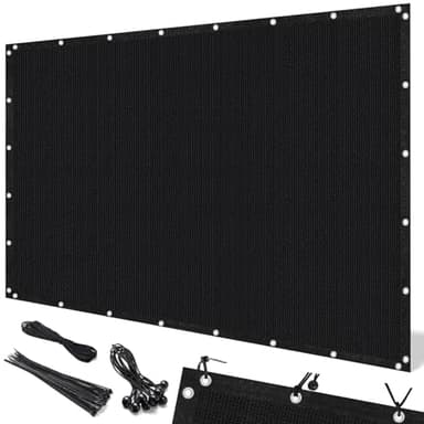 Artpuch Pergola Shade Cover with Grommets 6x8 FT 90% UV Block Outdoor Sun Shade Cloth Privacy Screen for Patio (Customized Available) Black - Image 1