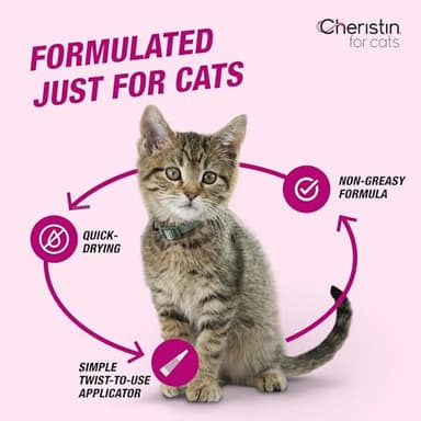 Cheristin Flea Treatment & Prevention for Cats | Fast Acting Topical flea Treatment for Cats Over 1.8 lbs | 1 Count (Pack of 2) - Image 7