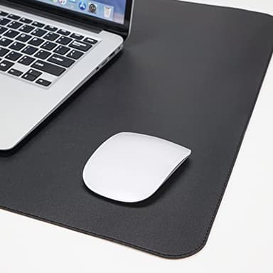 Large Desk Mat 47.2" x 17" Leather Desk Pad Protector with Natural Cork & PU Leather, Non-Slip Office Desk Mat, Large Mouse Pad, Waterproof Desk Blotter pad for Office&Home(Black) - Image 5