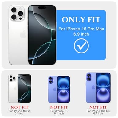 Pepmune for iPhone 16 Pro Max Case, Curly Wavy Frame Hard Translucent Matte Clear Back Cover for Women Men Compatible with Magsafe TPU Bumper Shockproof Phone Case for iPhone 16 Pro Max, Purple - Image 2