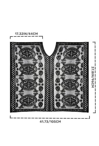 Women's Swimwear Cover-Up for Beach and Pool, Lace V-Neck Swimsuit Dress, Bikini Cover-Up (Black) - Image 6