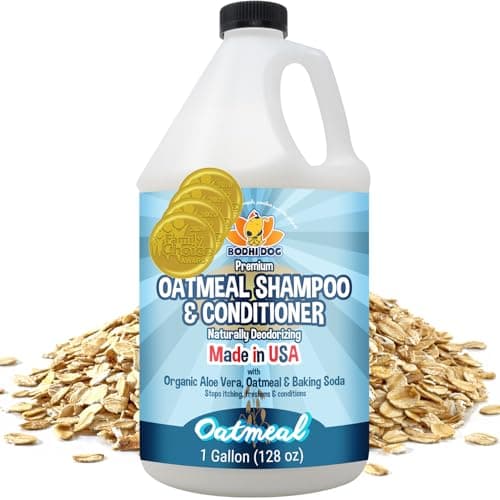Bodhi Dog Organic Oatmeal Dog Shampoo & Conditioner - Hypoallergenic Formula - Naturally Deodorize Dogs, Cats & Pets - Moisturizes Dry, Itchy & Sensitive Skin - Made in USA (1 Gallon) - Image 1