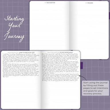 Clever Fox Addiction Recovery Journal Large – Guided Sobriety Workbook for Alcohol, Drug, Gambling, Eating & Other Addictions – Daily Planner to Support Recovery Progress, 8.3x11” (Purple) - Image 4