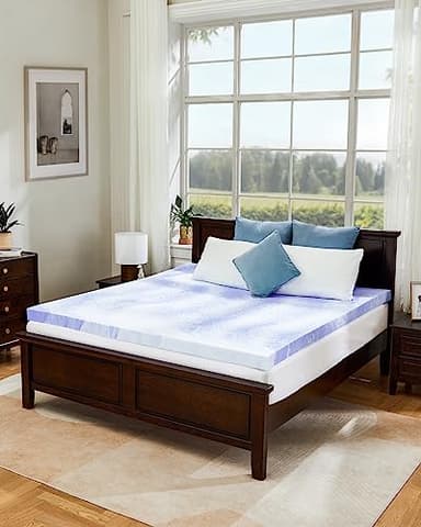 PERLECARE 3 Inch Twin XL Memory Foam Mattress Topper for Pressure Relief, Cooling Gel Infusion, CertiPUR-US Certified Purple, PCMTTXL34PU-US - Image 7