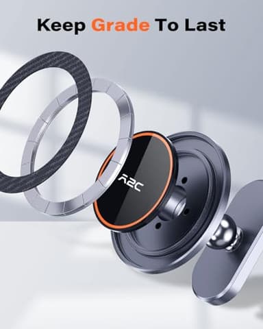 A2C Alloy Magnetic Golf Cart Phone Holder Compatible with MagSafe iPhone 16 Pro Max Plus 15 14 13 12 Mini Fits EZGO, Club Car, Yamaha, Icon, Golf Cart Accessories Essentials Gift for Friend Men Women - Image 6