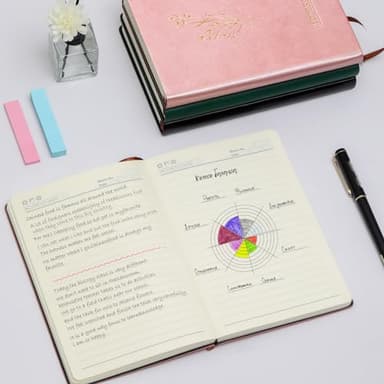 Fetinar Aesthetic Lined Journal Notebook for Women,300 Pages Softcover Leather Lined Journal Notebook,300 Pages Daily Journal, College Ruled Notebook for Work School, Note Taking 5.75'' X 8.38'' Pink - Image 6