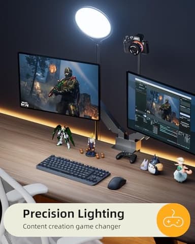 10.5" Ring Light with Stand and Phone Holder - 72" Tripod for iPhone with Light, Professional Led Ringlight for Video Recording/Make up/Streaming, Full Screen Light Ring for YouTube, Tiktok (Black) - Image 6