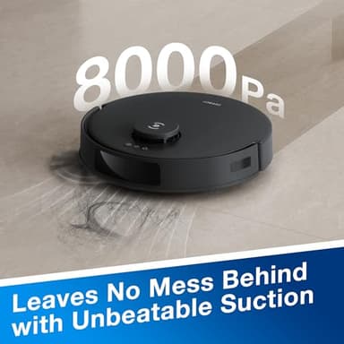 ECOVACS DEEBOT N20 Plus Robot Vacuum and Mop,with Bagless Self Emptying Station,8000Pa Powerful Suction,Anti-Tangle Technology,45-Day Capacity,300 Minutes Runtime,Perfect for Pet Hair - Image 4