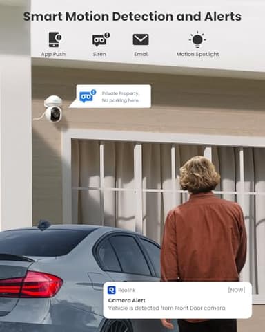 REOLINK E1 Outdoor Plug-in WiFi Security Camera, 5MP HD PTZ Camera for Home Security, Motion Tracking, 5GHz WiFi, 3X Optical Zoom, Person Vehicle Detection, Spotlight Color Night Vision, APP Control - Image 3