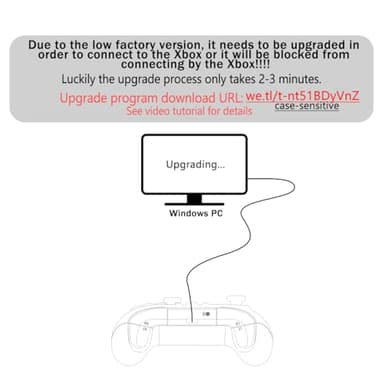 Dinosoo Special Edition Wireless Controller for Xbox Series X/S/Xbox One, PC, Dual Vibration TURBO Function Headphone Jack Macro Function Lunar Shift - Upgrading with a PC before connecting to Xbox - Image 2