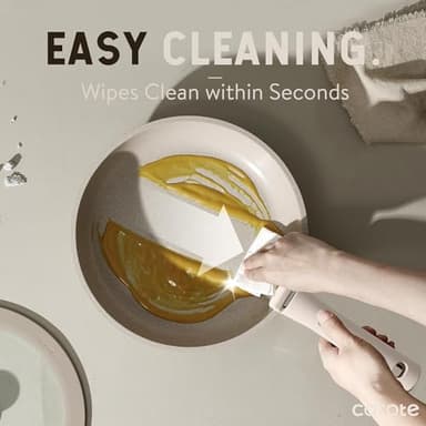 CAROTE 19pcs Pots and Pans Set Non Stick, Nonstick Cookware Set Detachable Handle, Induction Kitchen Cooking Sets with Removable Handle, RV Kitchen, Oven Safe, Taupe - Image 7