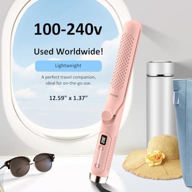 MESCOMB 360° Airflow Styler – 1 Inch 2-in-1 Hair Straightener & Curler with Vented Cool Air for Style Locking, Extra Long Flat Iron, Dual Voltage for European Travel - Image 7