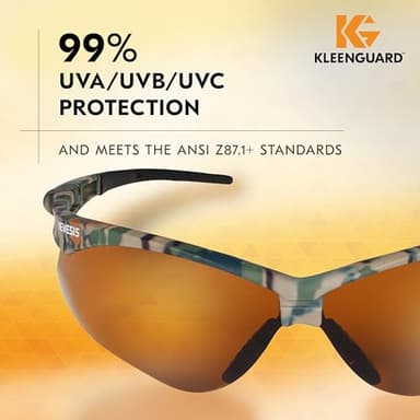 KLEENGUARD V30 Nemesis Safety Glasses (19644), Bronze Lenses with Camo Frame, 12 Pairs / Case - Image 6