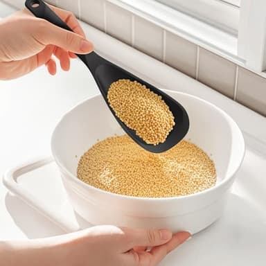 Silicone Cooking Utensils Set - 600°F Heat Resistant, Nonstick Kitchen Utensil Set with Spatulas, Spoons, Whisk, Tongs, BPA Free, Dishwasher Safe, Black - Image 3