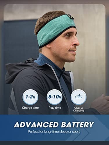 Fulext Sleep-Headphones-Headband-Bluetooth - Headphones for Sleeping Sleep Mask with Thin HD Stereo Speakers Perfect for Side Sleepers,Insomnia,Sport,Travel Best Gifts for Men Women - Image 8