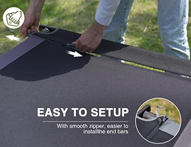 EVER ADVANCED Extra Wide Camping Cot for Adults Oversized XXL Sleeping Cots Folding Cot Bed with Carry Bag, 84.3" L x 41.9" W, Support to 550 lbs - Image 6