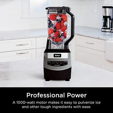 Ninja Blender, For-Smoothies, Salsa, Shakes, Slush, and-Frozen Drinks, Pitcher, and-Lid, for-Kitchen, Crushes Ice, Fruit, and-Veggies, 1000-Watt, Dishwasher Safe, Black, NJ601AMZ​ - Image 5