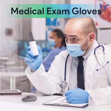 Medical Exam Blue Nitrile Gloves Large 1000 Count - 3 Mil Powder and Latex Free Disposable Gloves - Case of 10 Boxes of 100 - Image 2