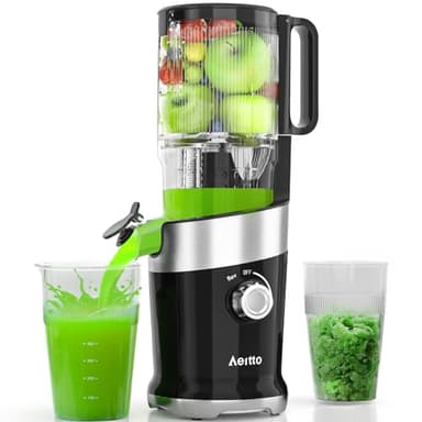 Aeitto Juicer machines with 4.9" Wide Feed Chute Fit Whole Fruits & Vegetables, Masticating Juicer Self Feeding - Image 1