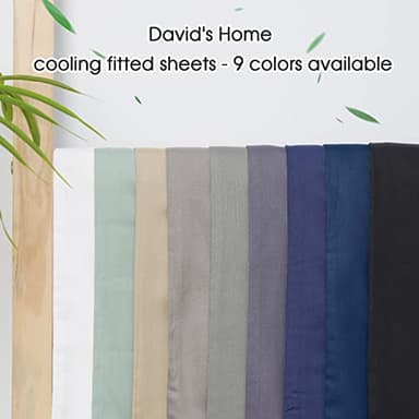 David's Home 100% Rayon Derived from Bamboo Cooling Sheets Set,Luxury Silky Soft Breathable for Hot Sleeper, 16" Deep Pocket Sheets with Pillowcase for Spring Summer,Twin,Khaki - Image 9