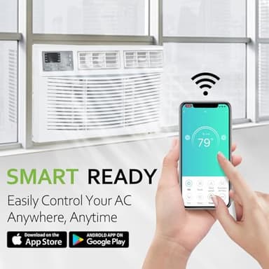 ACHAZEL WiFi Enabled 8,000 BTU Window Air Conditioner, Smart Window AC Unit with Remote and Washable Filter, Energy Saving AC for Home, Bedroom, Cools up to 350 Sq. Ft - Image 2