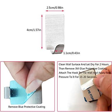 APHUIME XoYo-Large Fogless Shower Mirror （11inX7.48in）, Includes 1 Adhesive Hooks, Anit-Fog Shower Mirror, Shower Makeup Shave Mirror, Frameless Shower Mirror, Wall Hanging Mirror (Large, 1 Pack) - Image 7